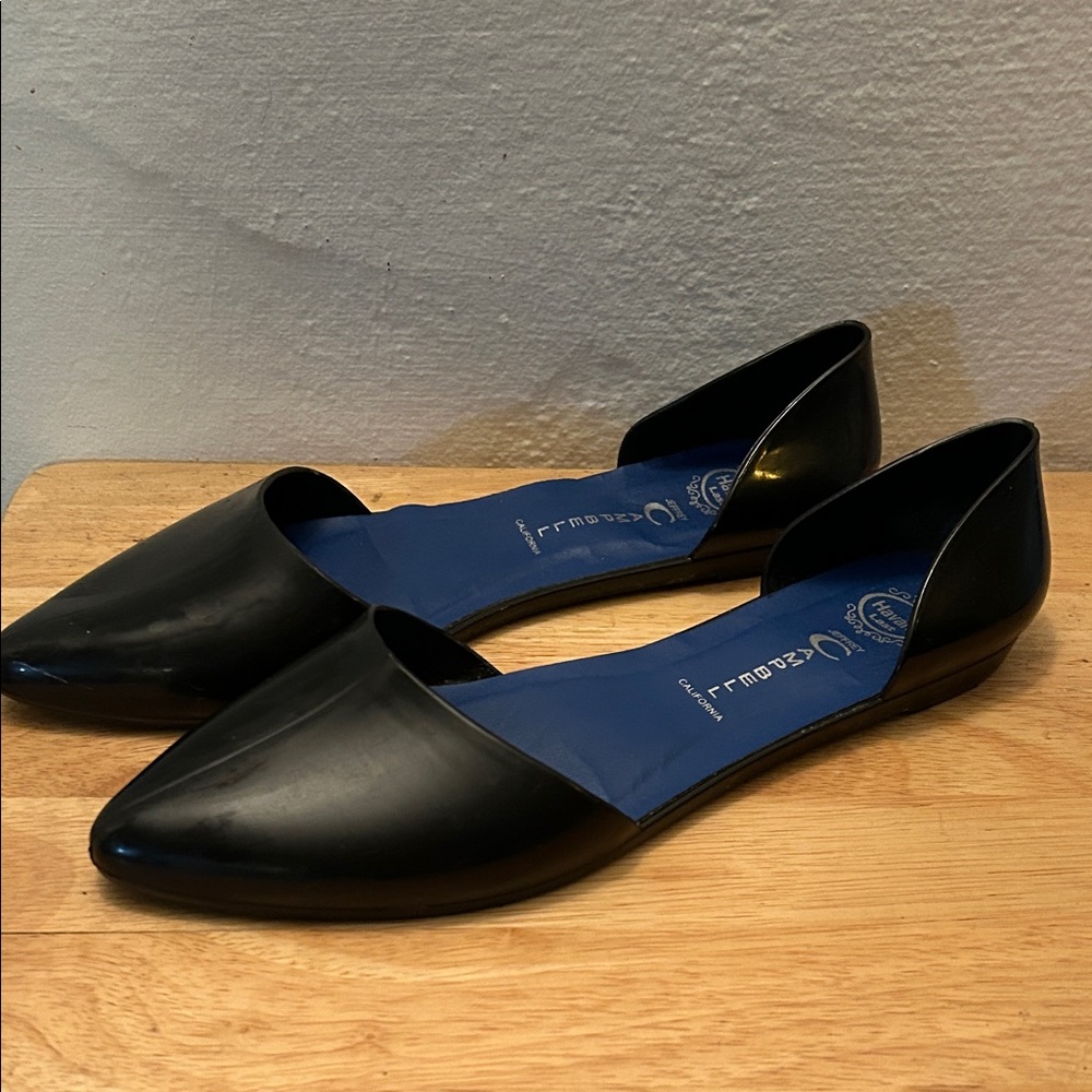 Jeffrey Campbell Black jelly Flats